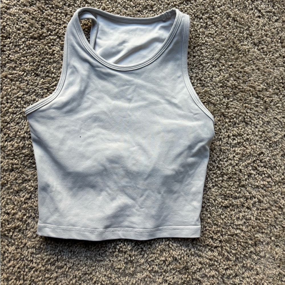 Cropped tank top with built in bra
